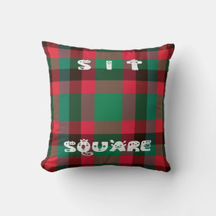 Almofada Xadrez de Tartan com Controlo Real Escocês com Tex