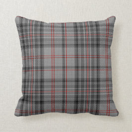 Almofada Xadrez de Tartan diferente vermelha preta cinzenta