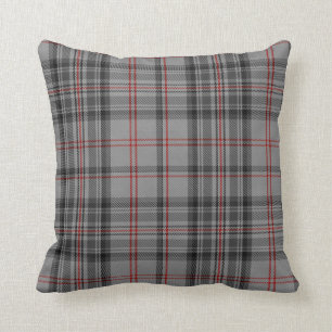Almofada Xadrez de Tartan diferente vermelha preta cinzenta