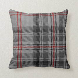 Almofada Xadrez de Tartan gigante descentralizada vermelha