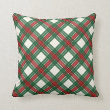 Xadrez de Tartan no Natal Vermelho Verde e Branco