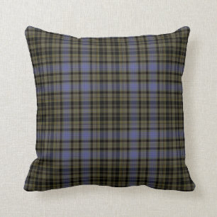Almofada Xadrez de Tartan preta verde roxa de Loden