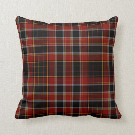 Almofada Xadrez de Tartan preta vermelha do ouro amarelo