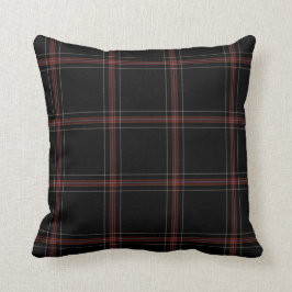 Almofada Xadrez de Tartan vermelha preta tripla