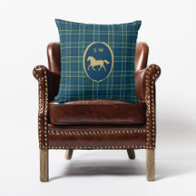 Xadrez Escocês Clássico Cavalo Equestre Monogramad
