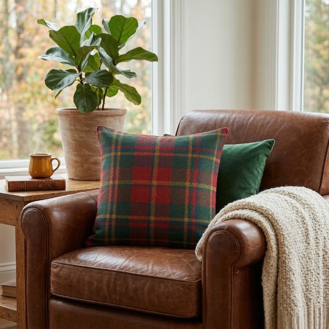 Almofada Xadrez Escocês Clássico Tartan (Criador carregado)