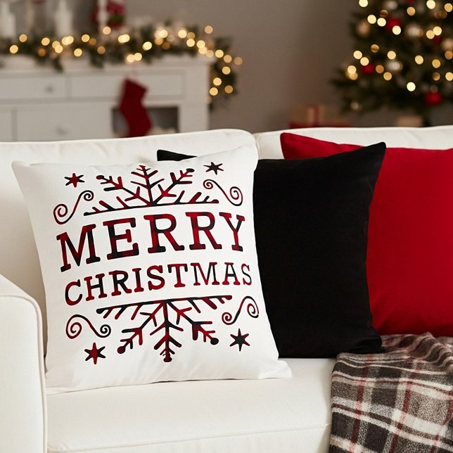 Almofada Xadrez Feliz Natal (Criador carregado)