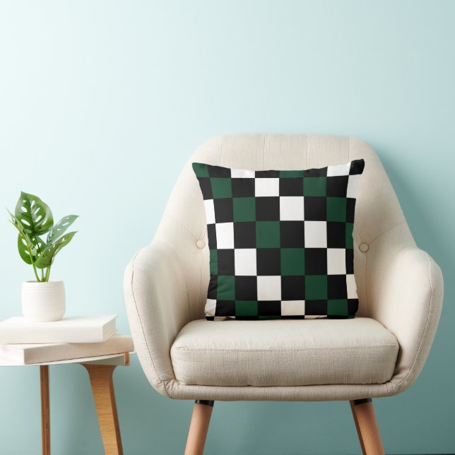 Almofada Xadrez Moderno Preppy Checkers (Cadeira)