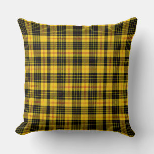 Almofada Xadrez Preto Amarelo Clássico