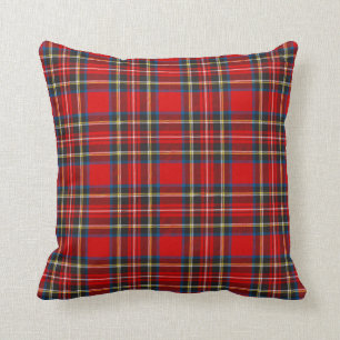 Almofada Xadrez Real Stewart Tartan Padrão Escocês