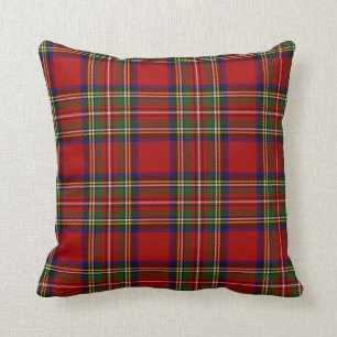 Almofada Xadrez Real Stewart Tartan Padrão Escocês