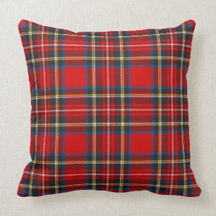 Almofada Xadrez Real Stewart Tartan Padrão Escocês