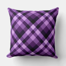 Xadrez Roxo de ameixa Moderna Grande Travesseiro d
