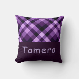 Almofada Xadrez Roxo de Plum Moderno Travesseiro decorativo