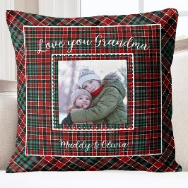 Almofada Xadrez Rústica da Família Vovó