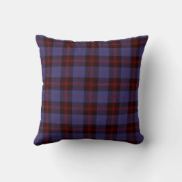 Almofada xadrez tartan azul marinho vermelho
