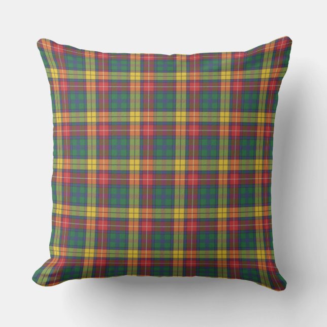 Almofada Xadrez Tartan Modern Home Clan Buchanan Padrão (Frente)