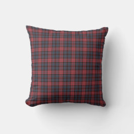 Almofada Xadrez Tártan Rosa Vermelho Azul e Preto