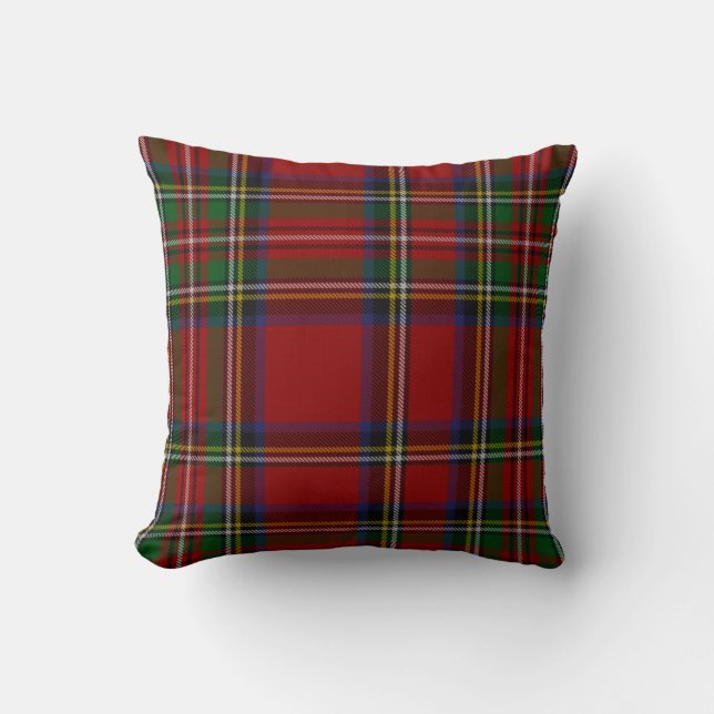 Almofada Xadrez Tradicional de Stewart Tartan (Frente)