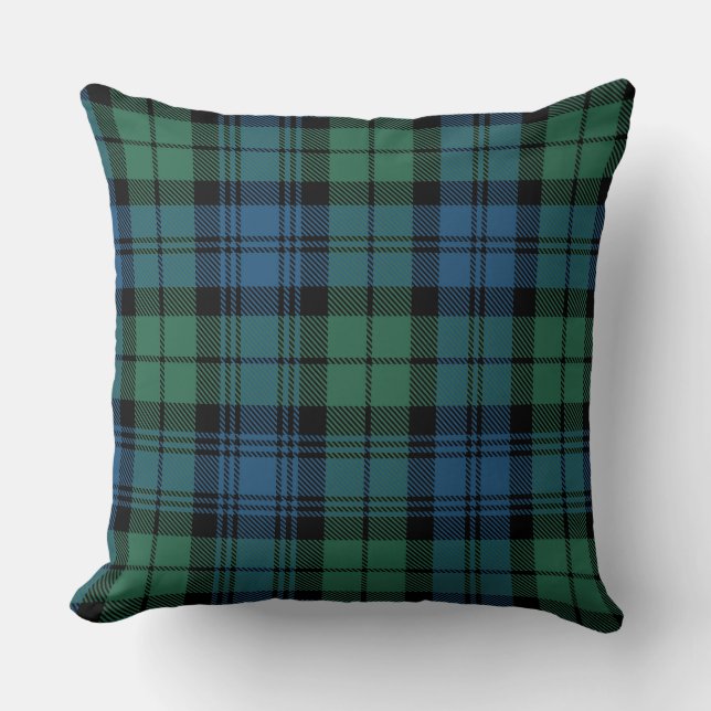 Almofada Xadrez Verde Campbell Tartan (Frente)
