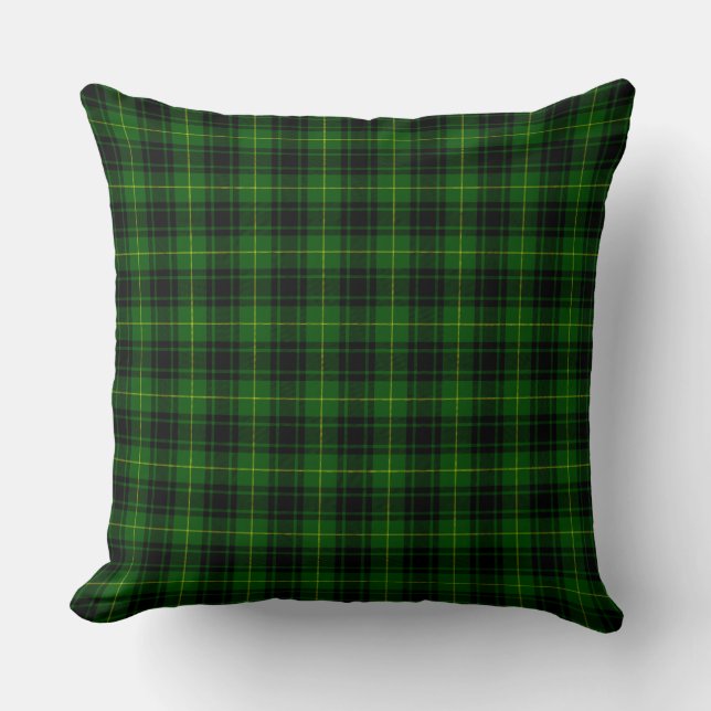 Almofada Xadrez verde MacArthur tartan (Frente)