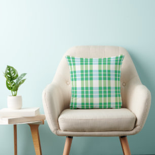 Almofada Xadrez Verde Tartan