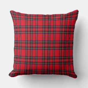 Almofada Xadrez vermelha de Stewart tartan