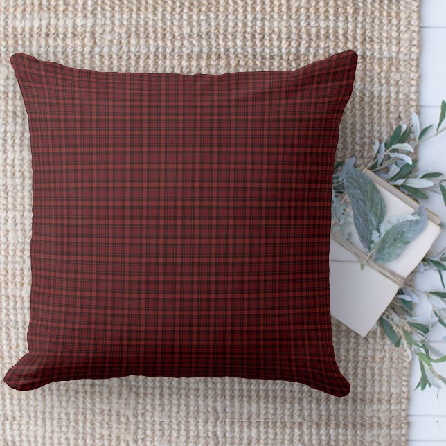 Almofada Xadrez Vermelha E Negra Moderna Da Fazenda (Modern farmhouse throw pillow red and black window pane plaid couch pillow )