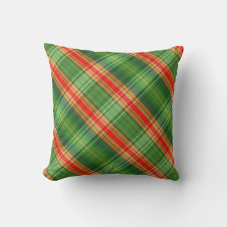 Almofada Xadrez Vermelha e Verde Travesseiro decorativo