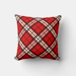 Almofada Xadrez Vermelha Tartan