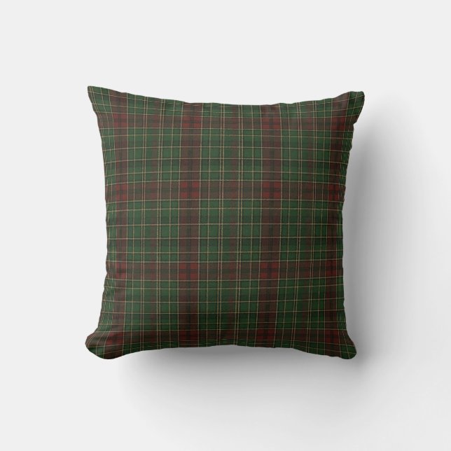 Almofada Xadrez vermelho/verde rústico e robusto ao ar livr (Frente)