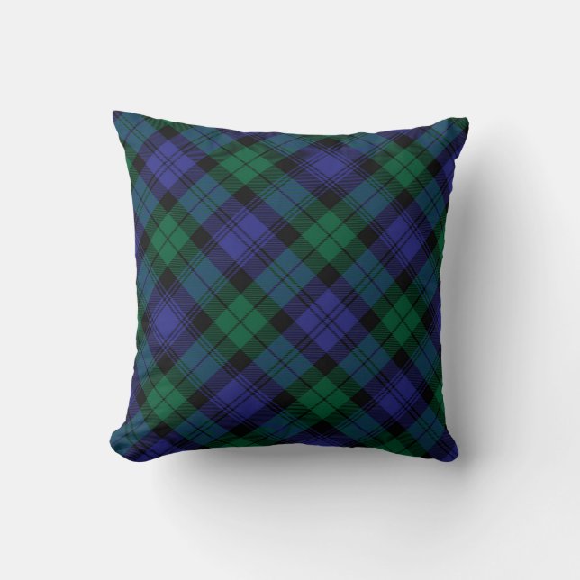 Almofada Xadrezes Blackwatch Modern Tartan (Frente)