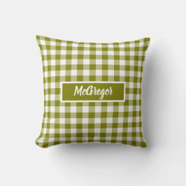 Almofada Xadrezinho Xadrez Verde Oliva Personalizado