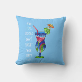 Almofada Xícara de algodão (azul), Piscina branca