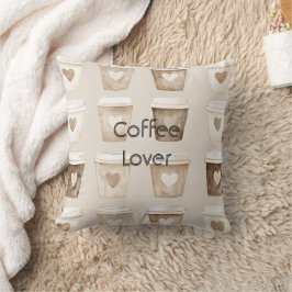 Almofada Xícaras de Café com Coração de Creme