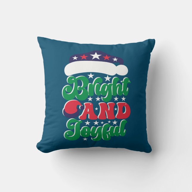 Almofada Xmas Gift Bright E Joyful (Frente)