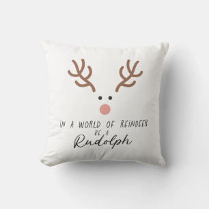 Almofada Xmas Presente Num Mundo De Reindeer