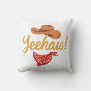 Almofada Yeehaw Cowboy Cowgirl Western Country Rodeo