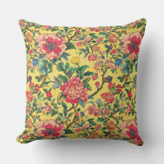 Almofada Yellow and Pink Chinoiserie Floral