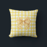 Almofada Yellow Plaid Design with Matching Plaid Bow<br><div class="desc">This charming design features a warm yellow plaid pattern paired with a matching plaid bow, creating a cohesive and eye-catching look. The plaid combines soft yellow tones with subtle intersecting lines, giving it a classic yet cheerful feel that stands out without being overwhelming. The bow adds a playful and decorative...</div>
