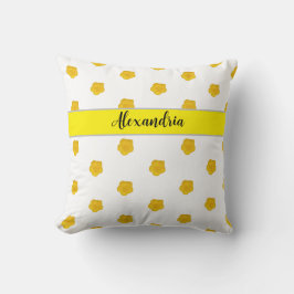 Almofada Yellow Wildflower Throw Pillow Personalized 