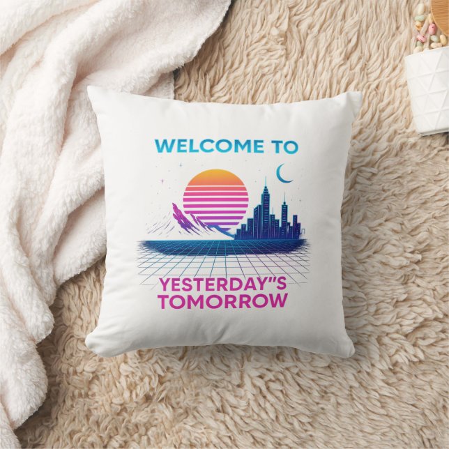 Almofada Yesterday's Tomorrow - Retro Synthwave Design (Cobertor)