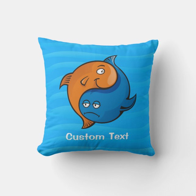 Almofada Yin Yang Fish Cartoon (Frente)
