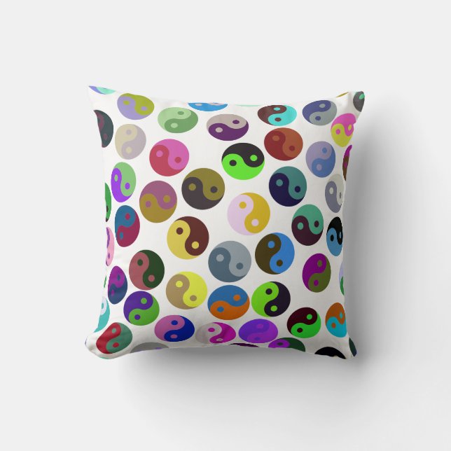 Almofada Ying Yang Pattern Colorido (Frente)