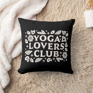 Almofada Yoga lover club spiritual funny yogi black