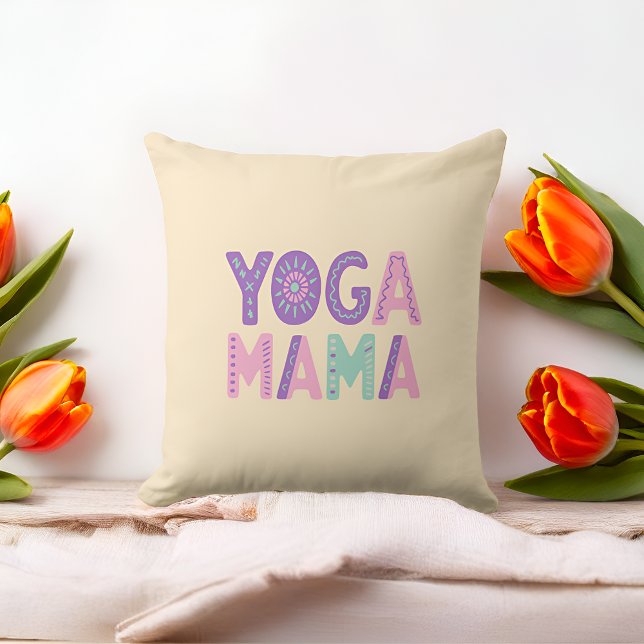 Almofada Yoga Mama Boho Pastel (Criador carregado)
