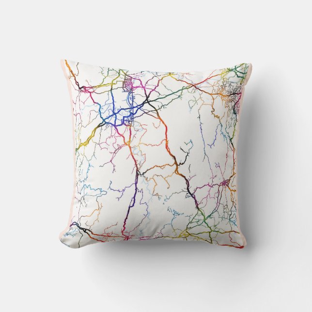 Almofada Yongzhou China City Map (Frente)