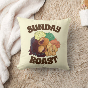 Almofada Yorkshire Pudim Sunday Roast UK Comida britânica
