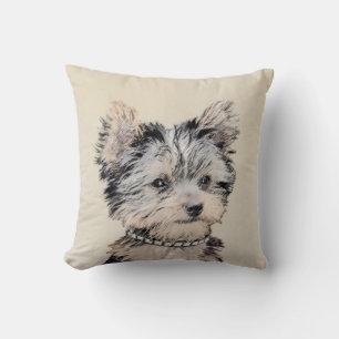 Almofada Yorkshire Terrier Puppy Pintura Original