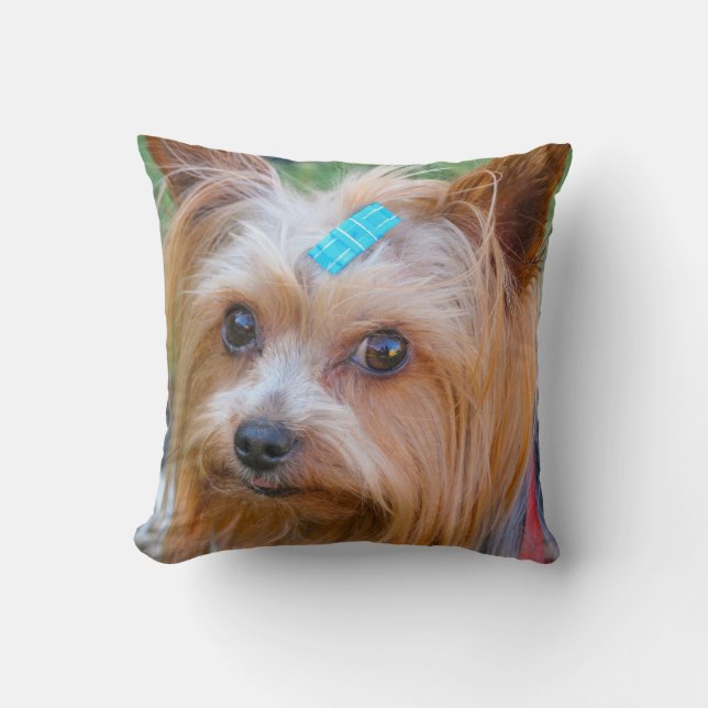 Almofada Yorkshire Terrier Yorkie Breve favorita (Frente)